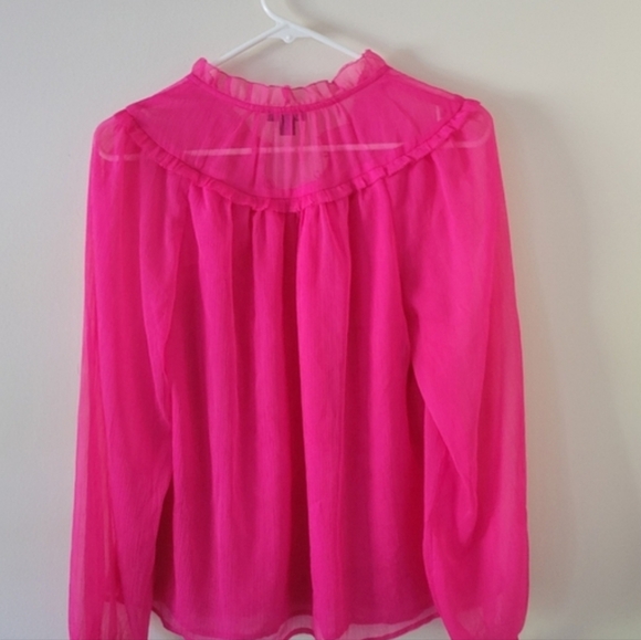 Ann Taylor Fuchsia Ruffled Blouse - Picture 8 of 10